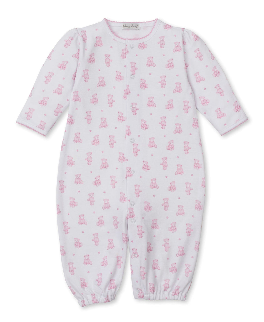 Kissy Kissy Convertible Gown - Teddy Bears, Pink, Newborn - Image 2