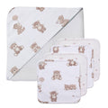 Living Textiles 5pc Bath Gift Set - Cuddly Bear