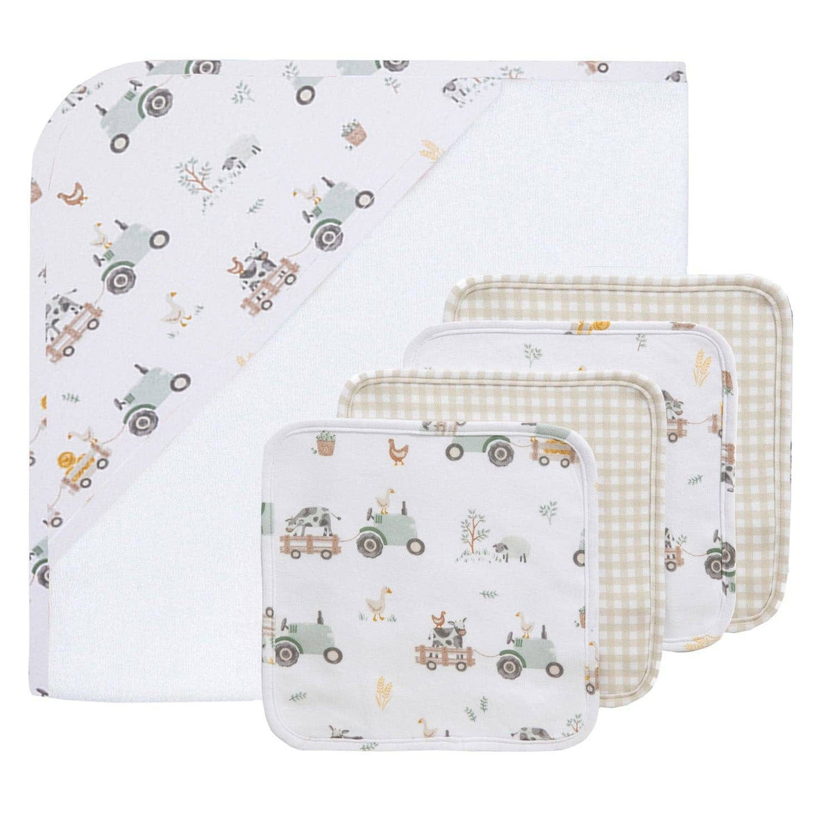 Living Textiles 5pc Bath Gift Set - Tractor Ride