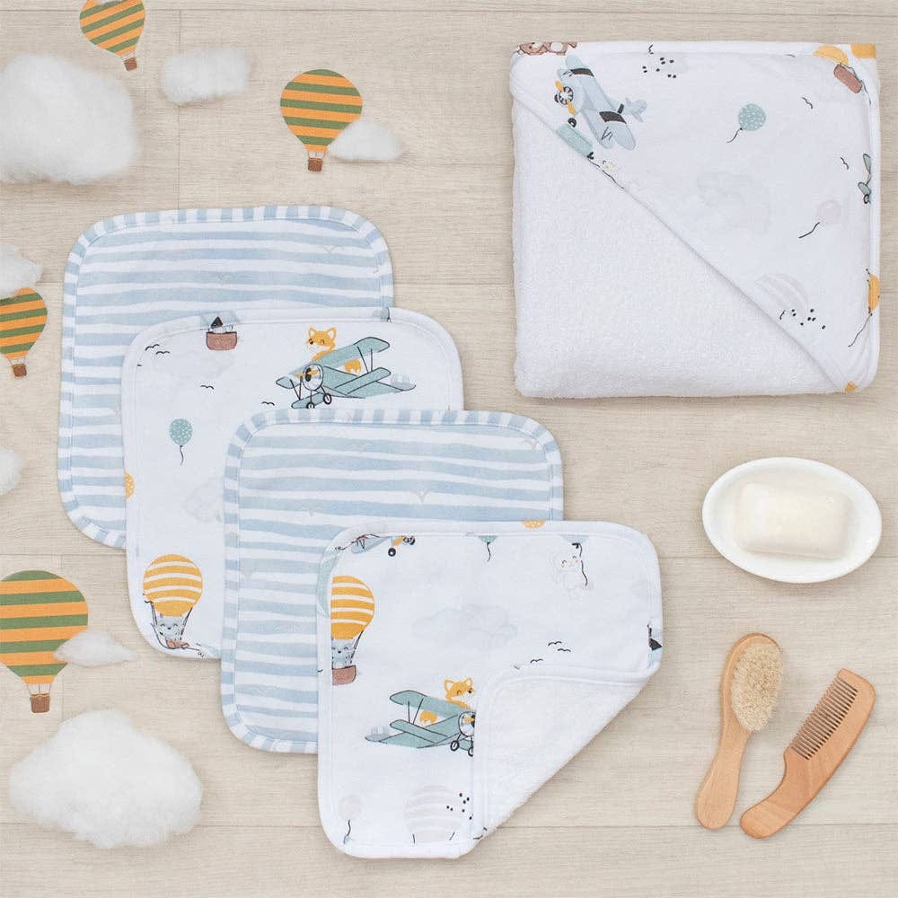 Living Textiles 5pc Bath Gift Set - Up And Up Away - Image 3