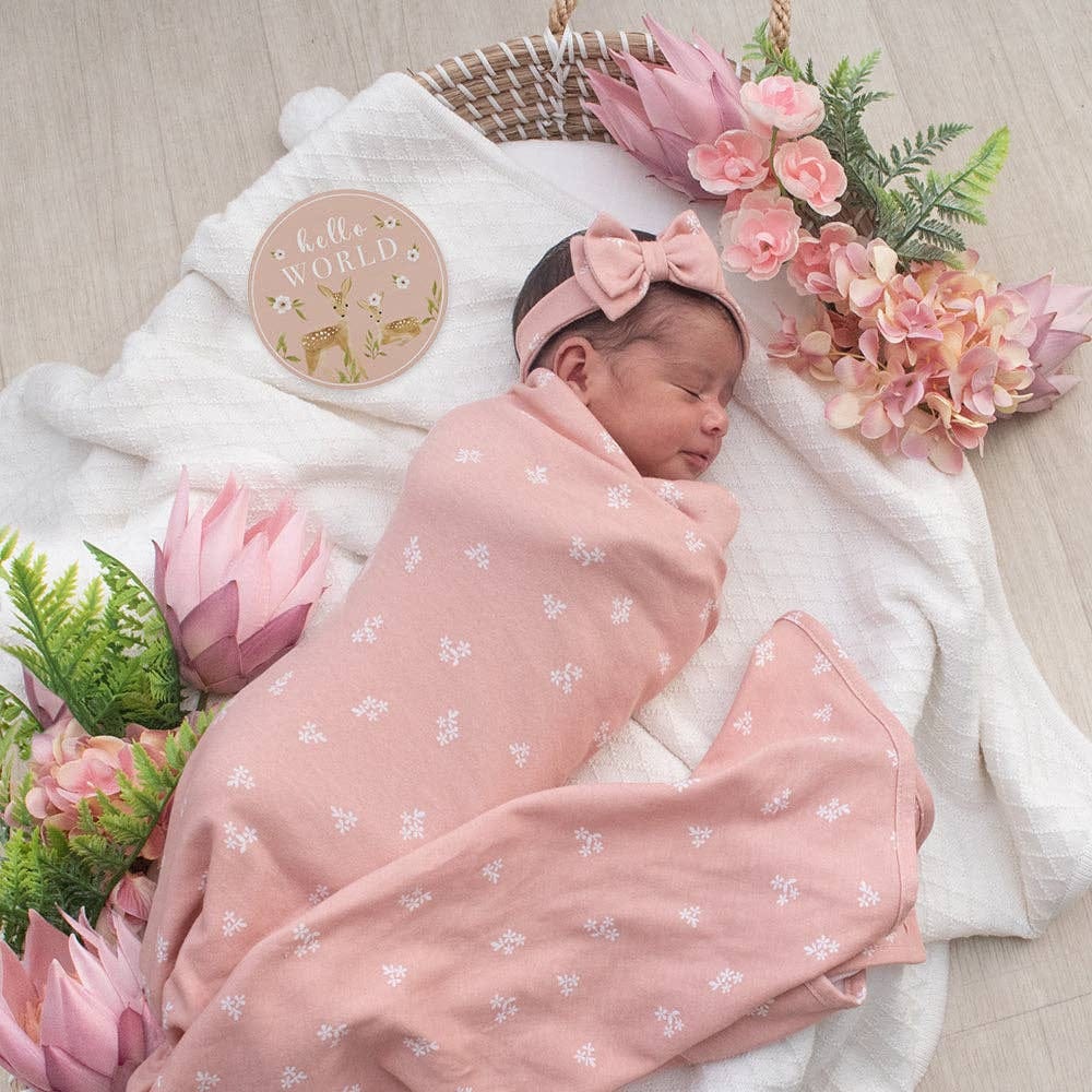 Living Textiles Hello World Gift Set - Dusty Rose - Image 4