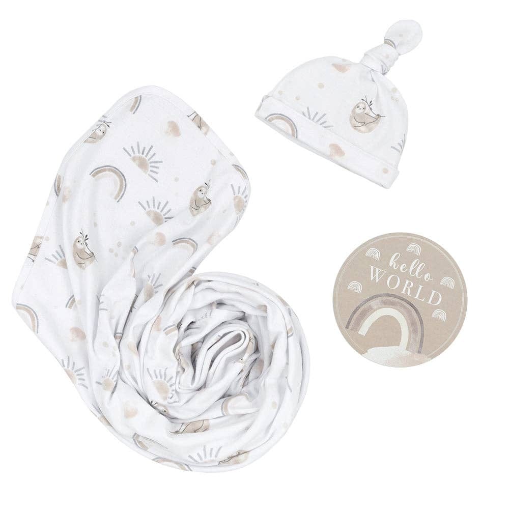 Living Textiles Hello World Gift Set - Rainbow Sloth - Image 3