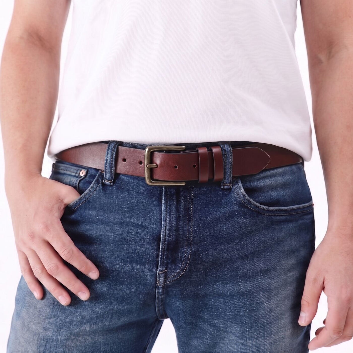 Men's Frontier Leather Belt - Image 9