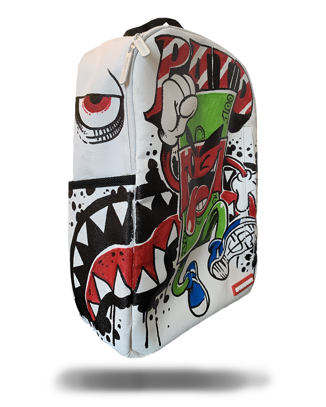 The Sprayground DIY White Backpack (Vegan Leather & Inner Money Lining) & Markers Included - Image 12
