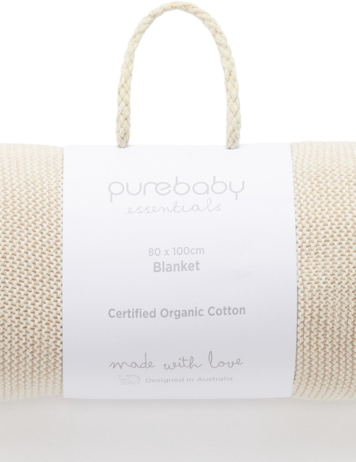 Purebaby Essentials Textured Blanket - Wheat Melange - Image 4