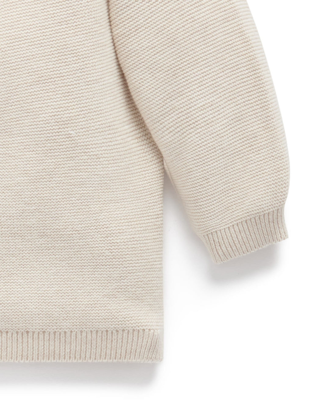 Purebaby Textured Cardigan - Wheat Melange, 3-6M - Image 4