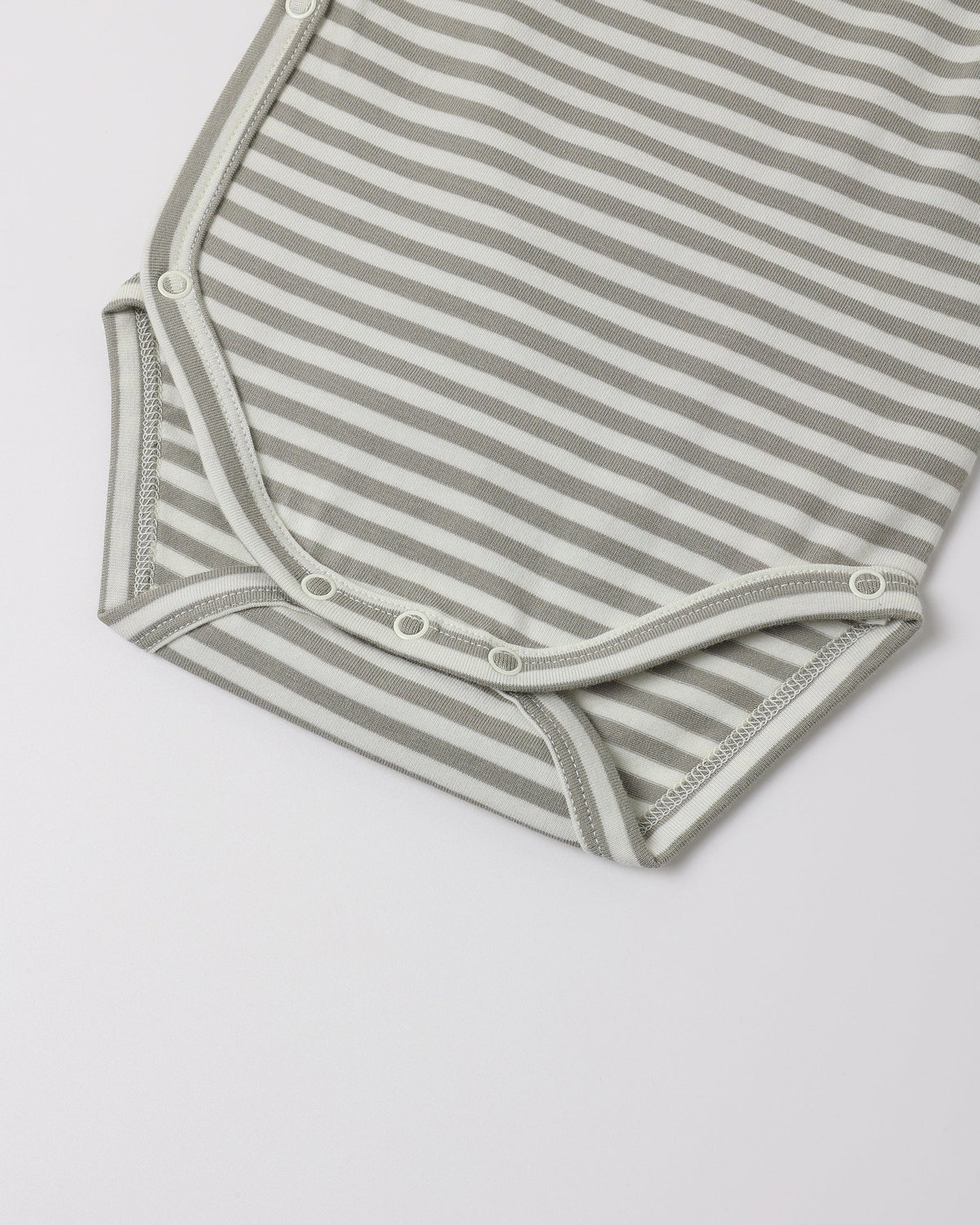 Quincy Mae Side Snap Bodysuit + Pant Set - Laurel Stripe, NB - Image 3
