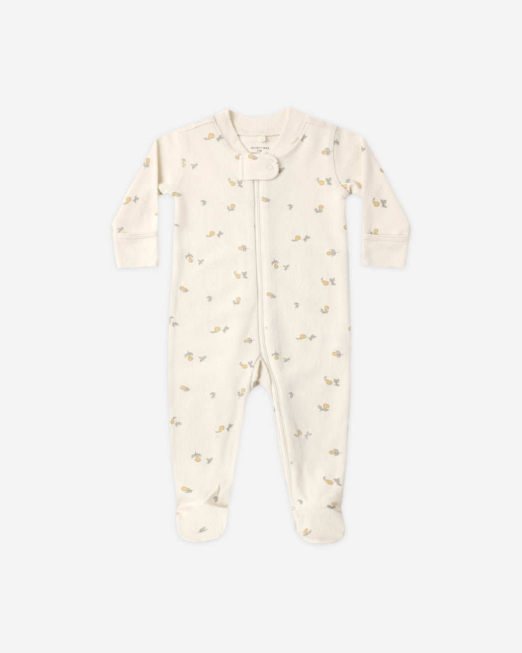 Quincy Mae Zip Long Sleeve Sleeper Footie - Pears, 3-6M
