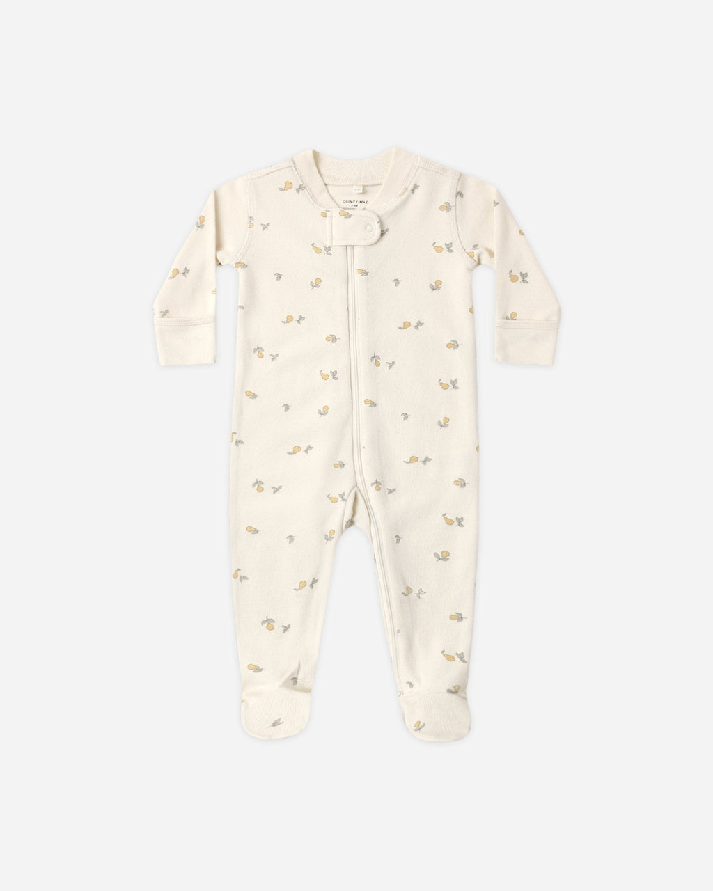 Quincy Mae Zip Long Sleeve Sleeper Footie - Pears, NB