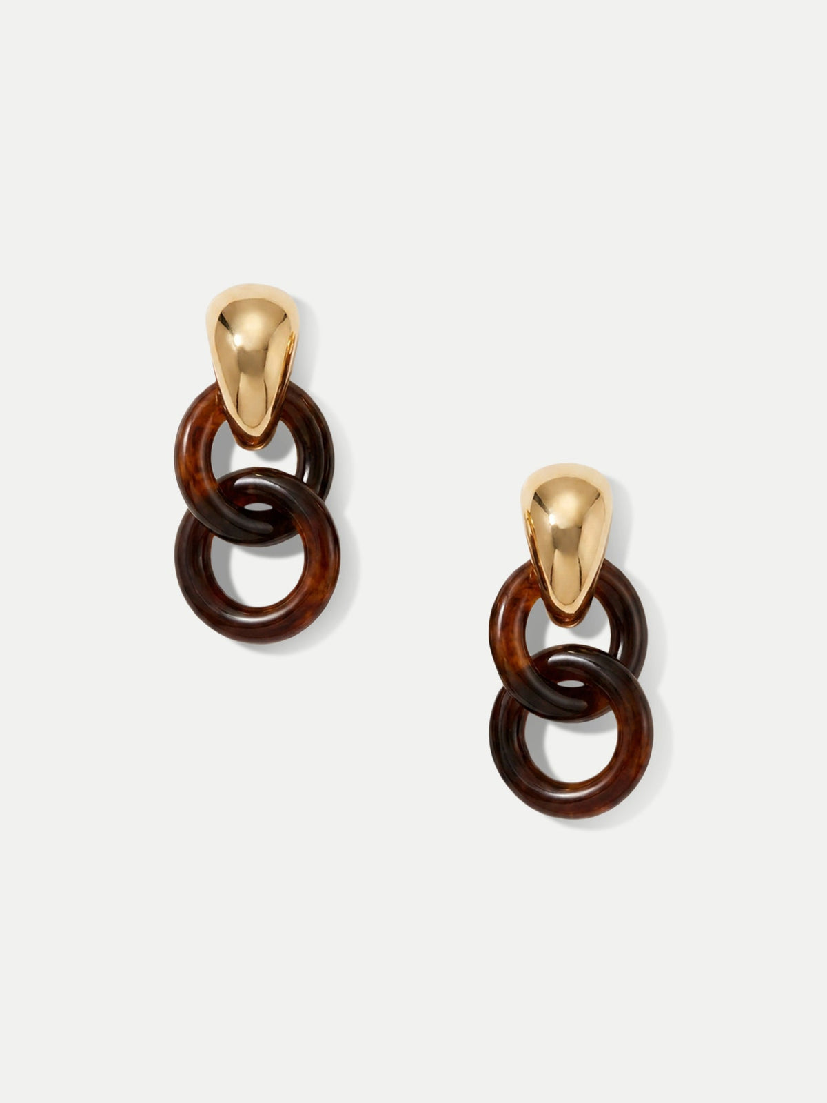 Resin Link Drop Hoop Earring - Image 3