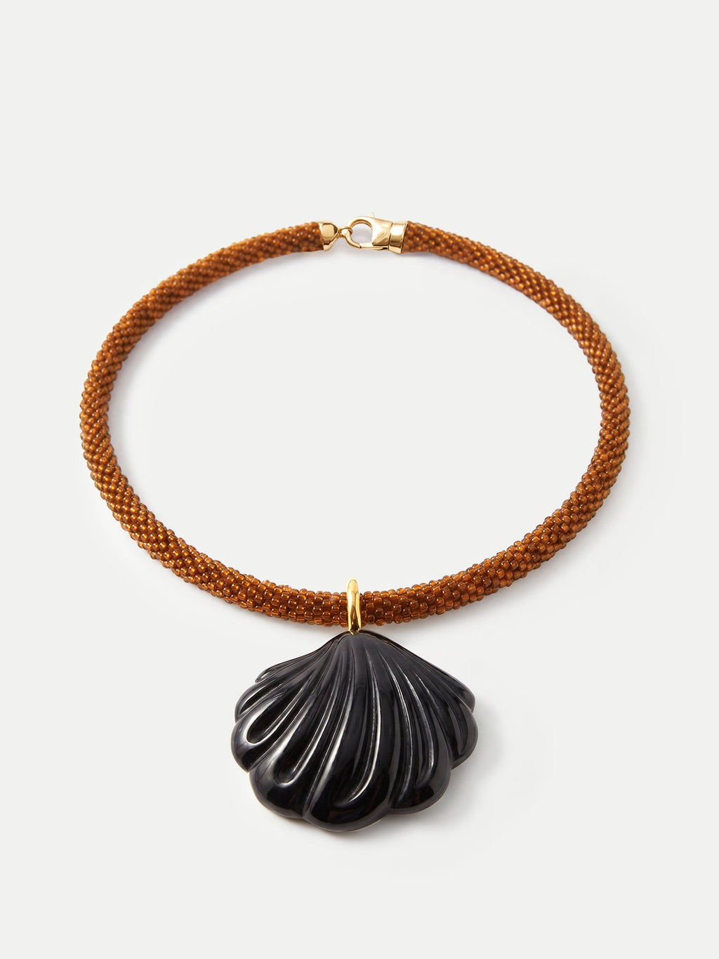 Scallop Shell Beaded Necklace - Image 3