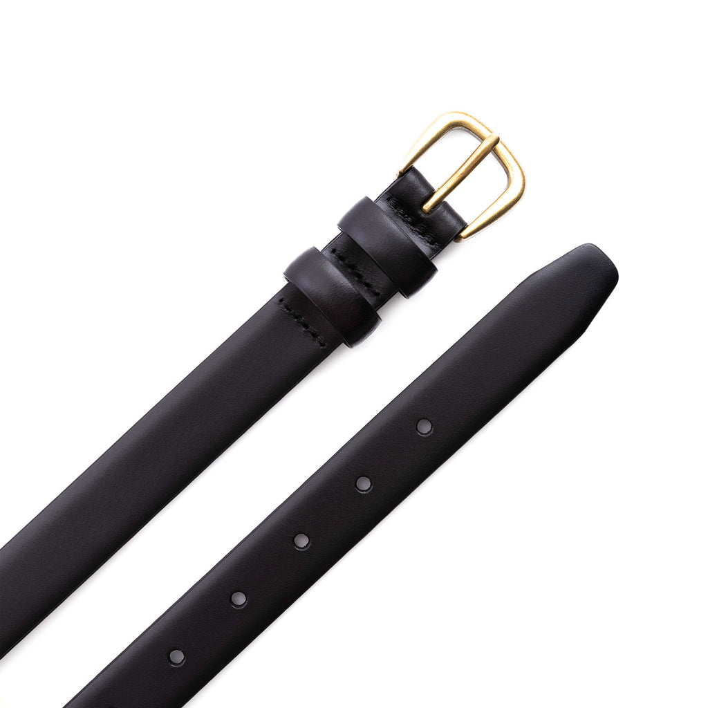 Women's Slim Double Loop Leather Belt - Image 7