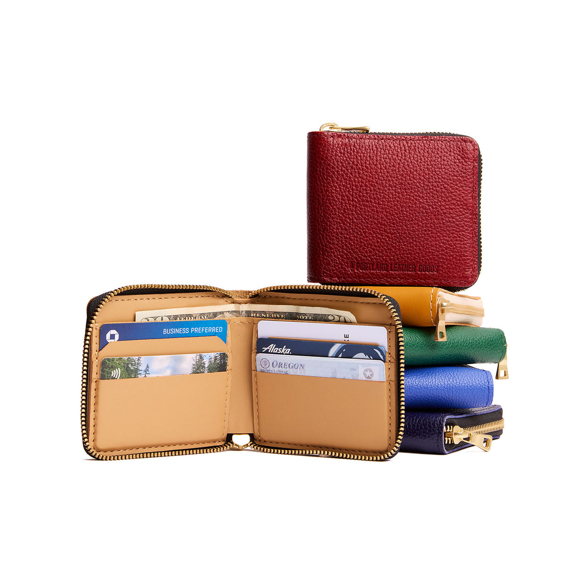 Small Zipper Bifold Wallet - Image 21