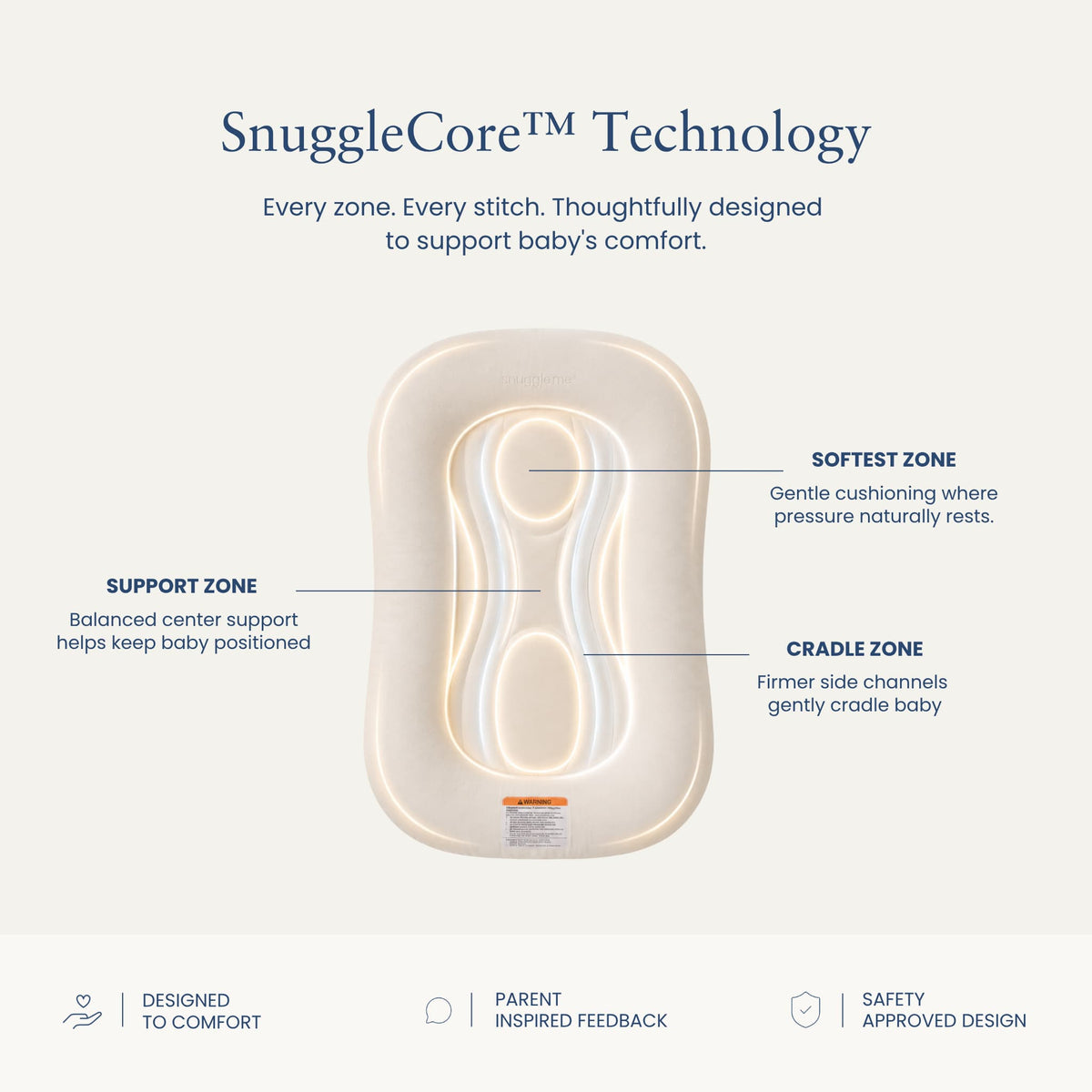 Snuggle Me Infant Lounger Wave - Petal - Image 7