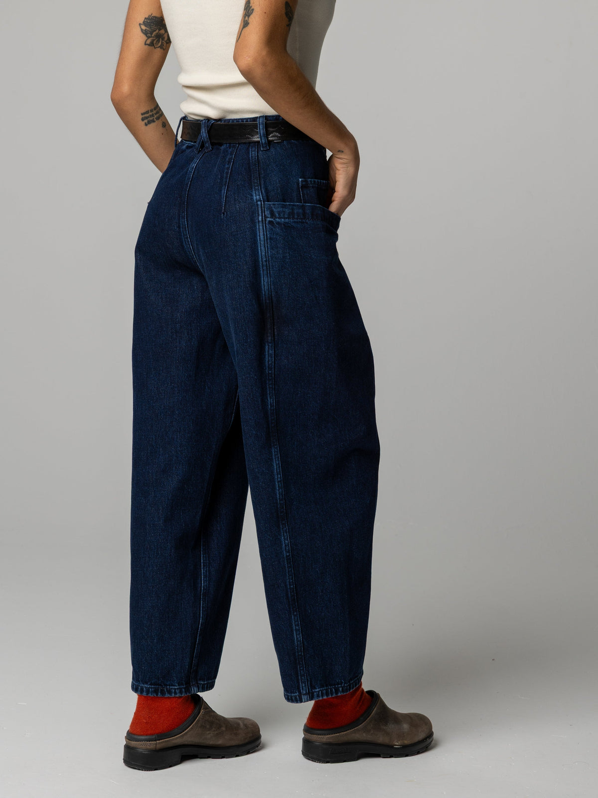 Women's Croft Workwear Denim Barrel Trouser - Image 5