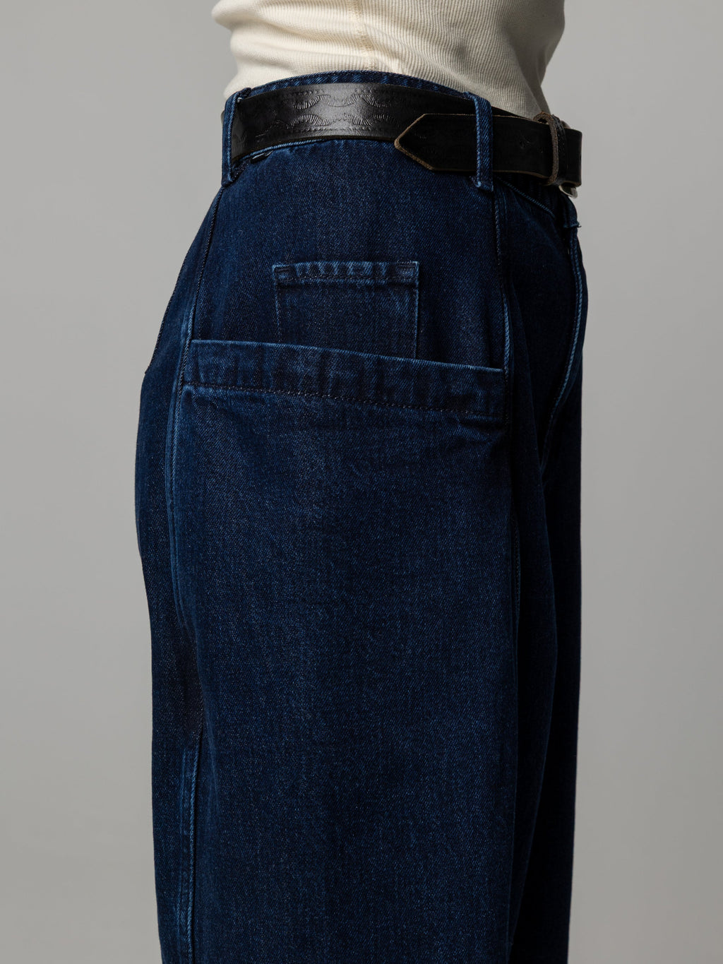Women's Croft Workwear Denim Barrel Trouser - Image 6