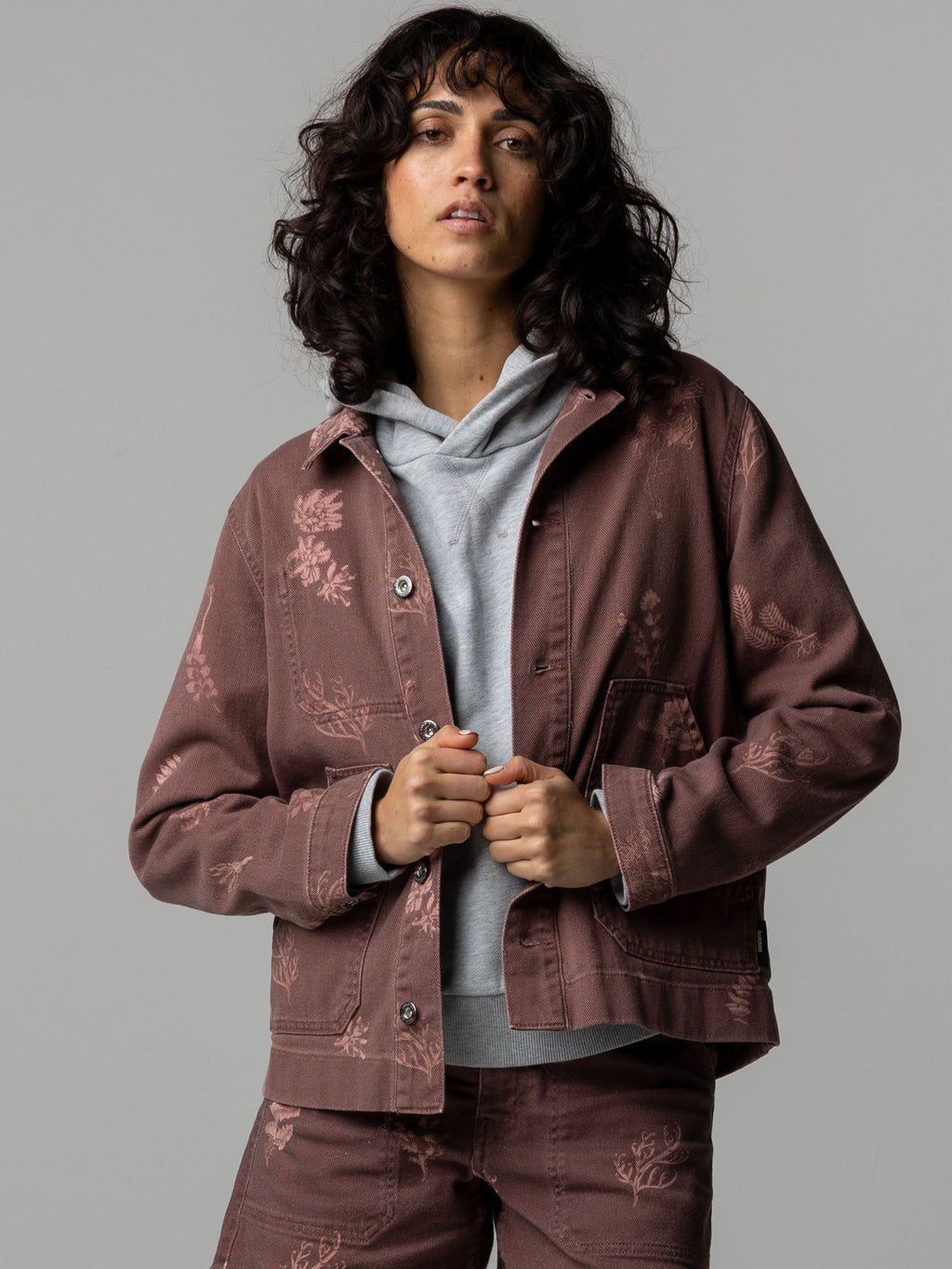 Women's Floral Marine Yarrel Printed Jacket - Image 2