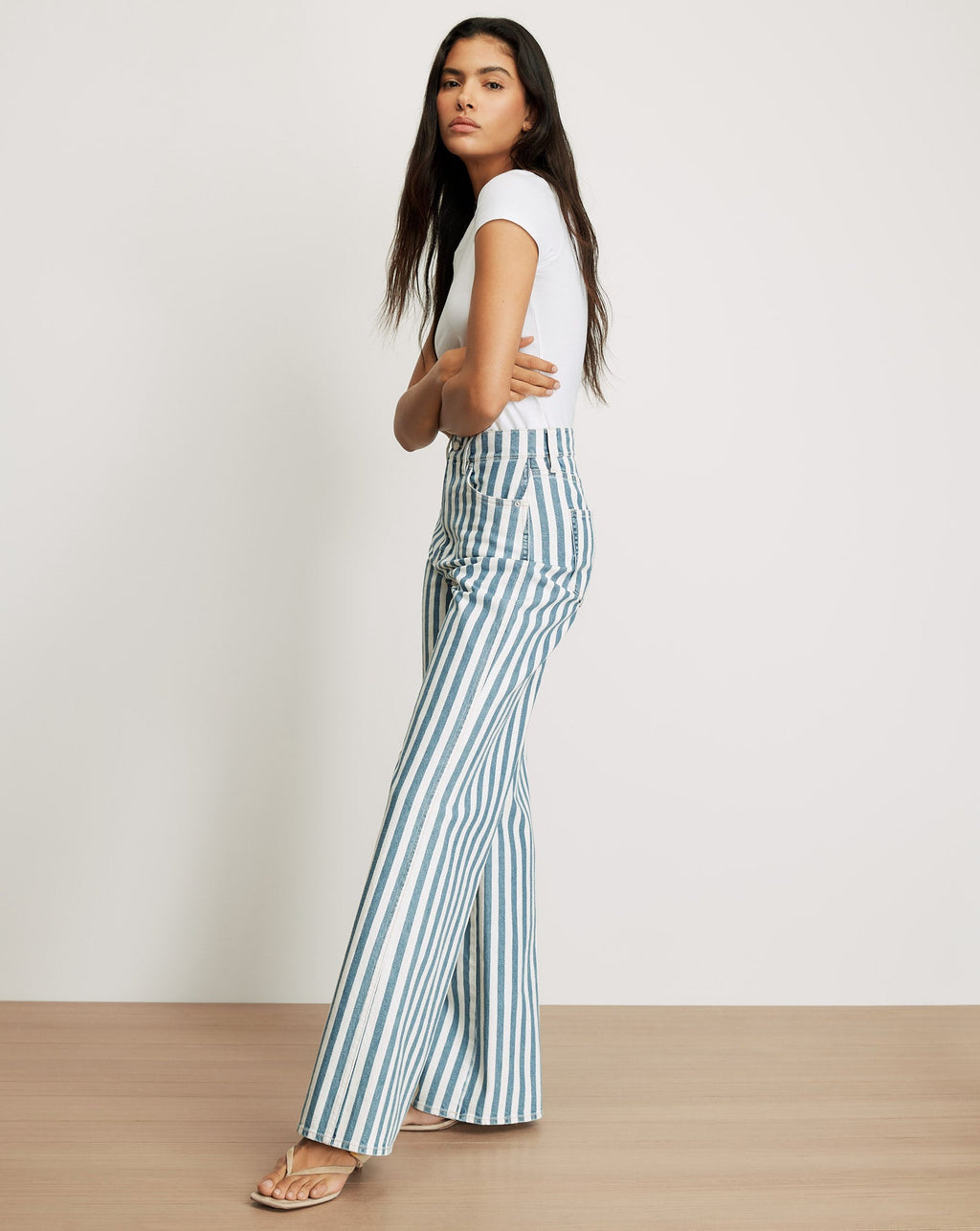 Taylor Striped Wide-Leg Jean - Image 3
