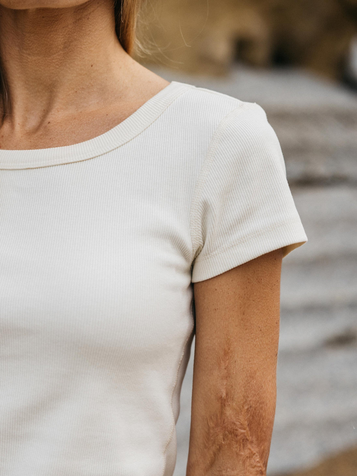 Women's Powes Ribbed T-shirt - Image 3
