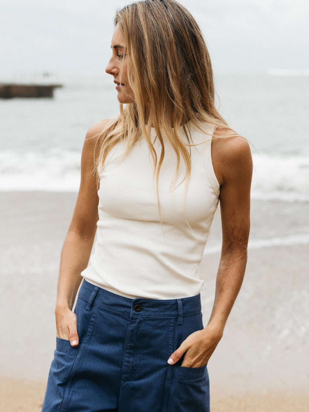 Women's Powes Ribbed Vest - Image 2