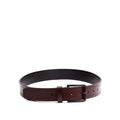 Men's Top Stitch Leather Belt - Pecan