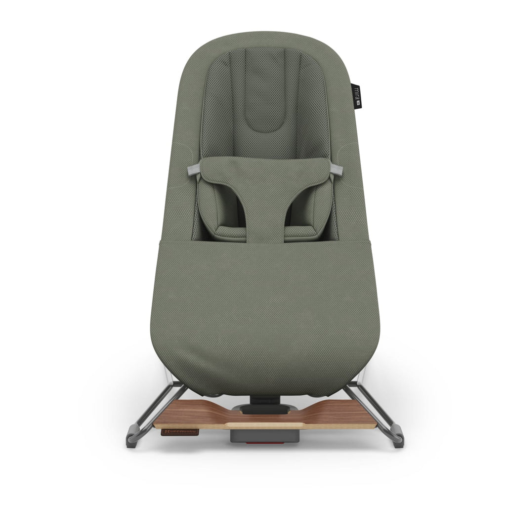 UPPAbaby Mira 3-in-1 Bouncer - Maddie Green Soft Knit (Grey Shine / Walnut Wood) - Image 5