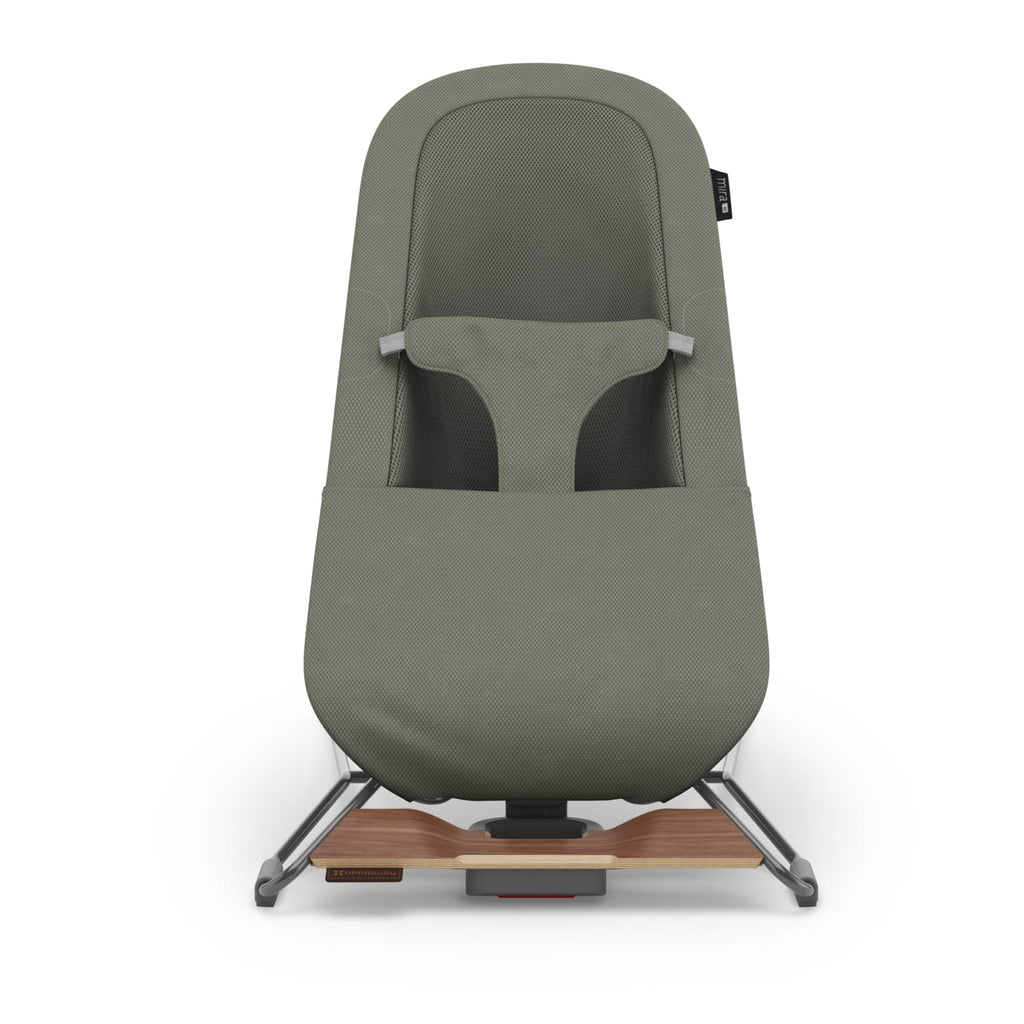 UPPAbaby Mira 3-in-1 Bouncer - Maddie Green Soft Knit (Grey Shine / Walnut Wood) - Image 3