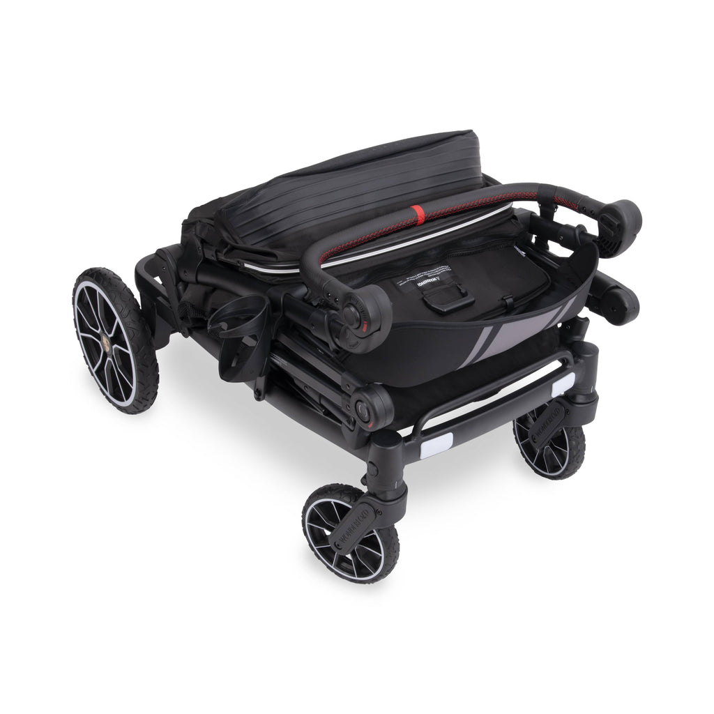 WonderFold L4 Quad (4 Seater) Stroller Wagon with Non-Electric Wheels - Porsche - Image 9
