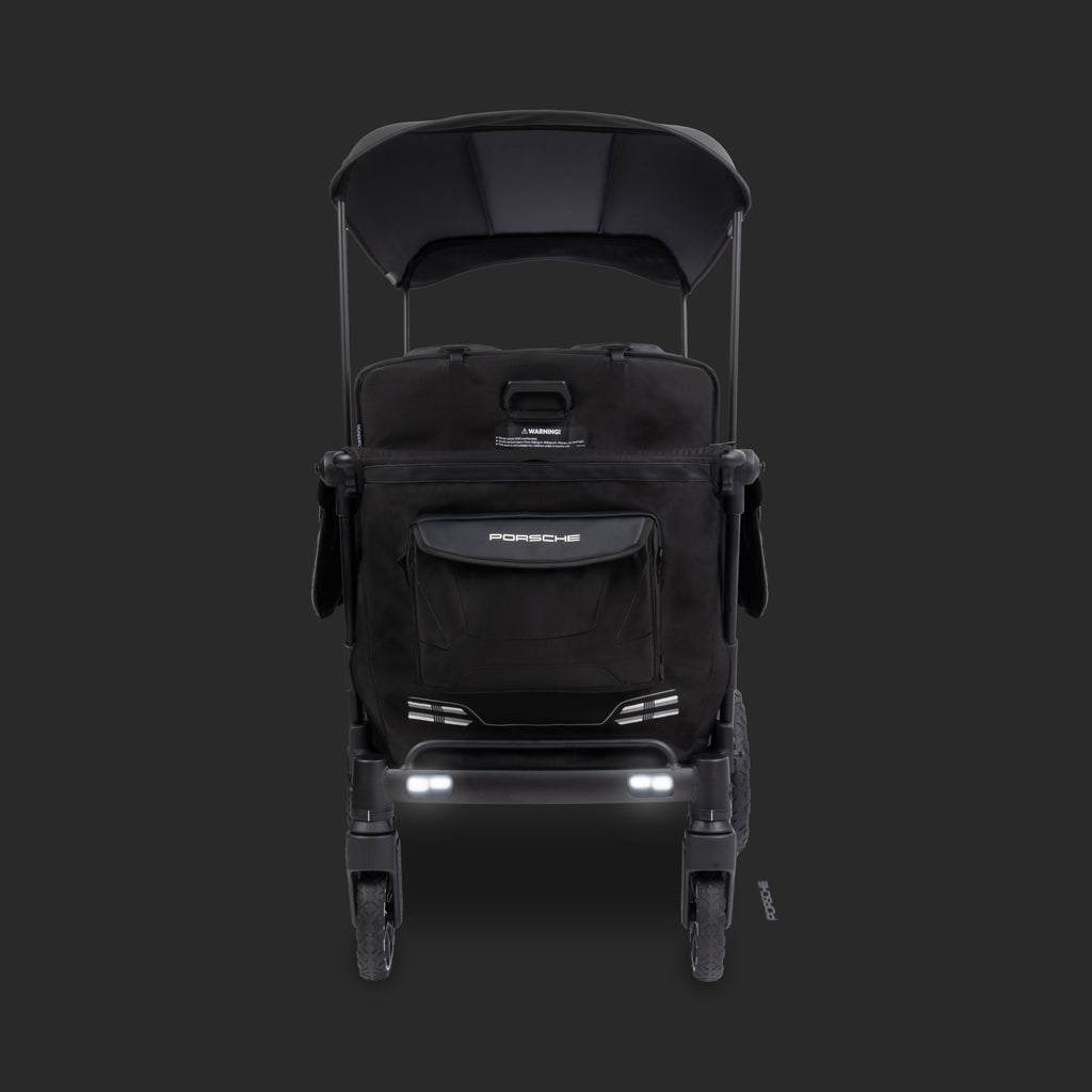 WonderFold L4 Quad (4 Seater) Stroller Wagon with Non-Electric Wheels - Porsche - Image 10